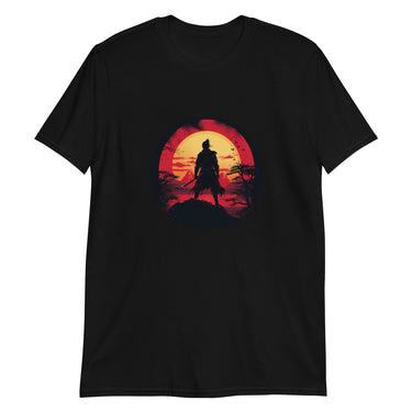 Lone Samurai Stares into the Rising Sun Unisex Japanese-Inspired Shirt